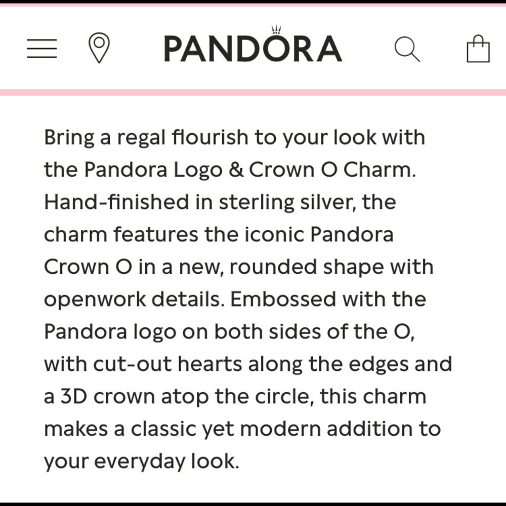 Pandora Logo & Crown O Charm - Picture 11 of 11